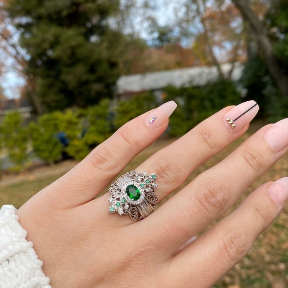 New 925 Silver Crystal Topaz Ring - Picture 6 of 6